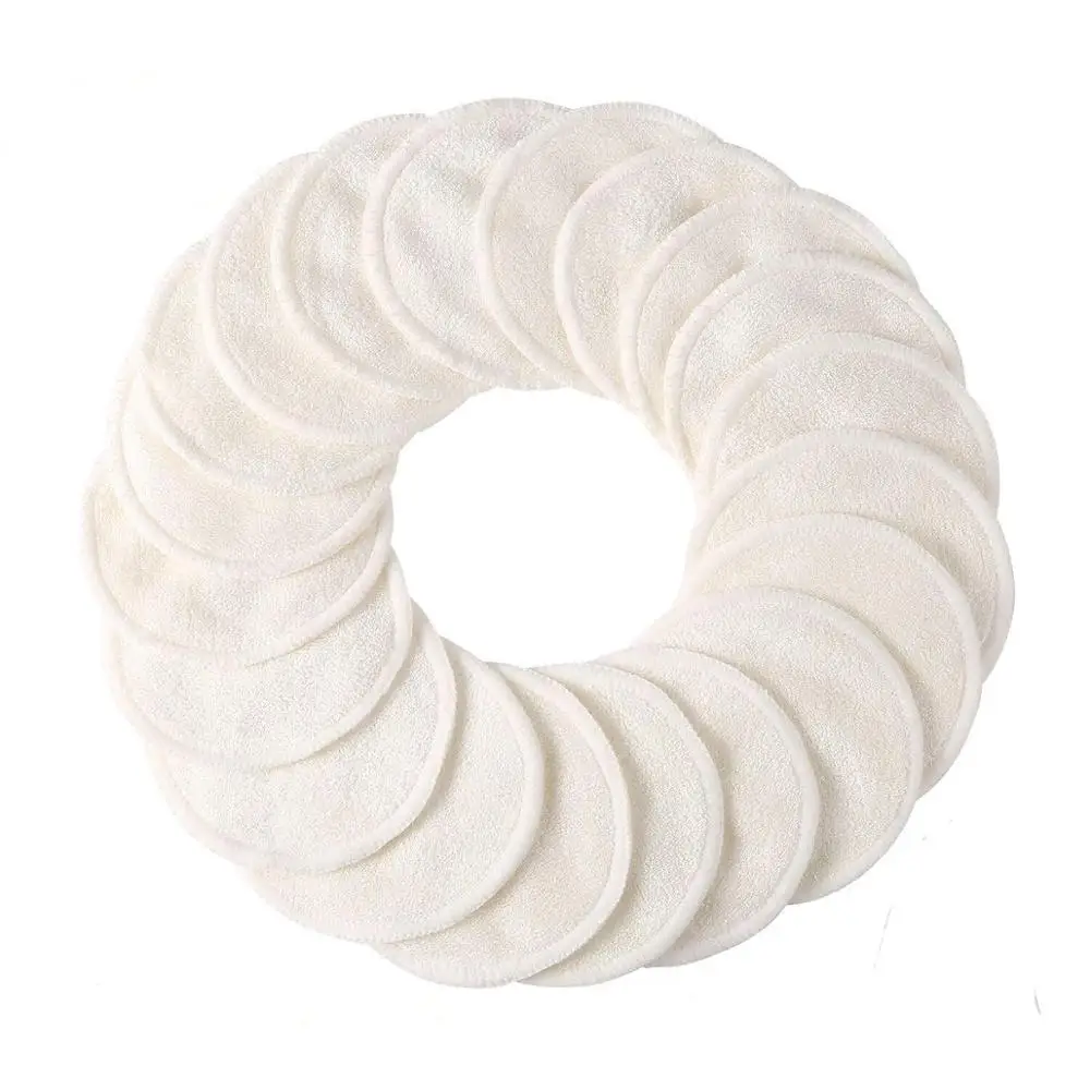 
Free Sample Reusable Makeup Remover Pads Organic Bamboo Cotton Zero Waste Make Up Pad Facial Cleansing Cloths Washable 