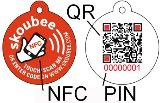  Программируемая NFC-метка для собак с уникальным QR-кодом и разным идентификационным номером идентификации домашних