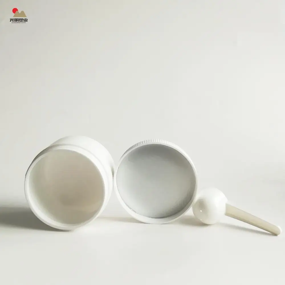 Food Grade 100g 120g white round HDPE protein powder Plastic Jar