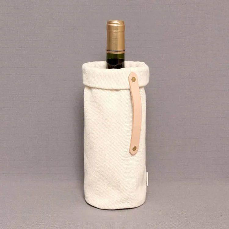 glass carrier wine bottle gift bag blank canvas protector wine travel tote bag