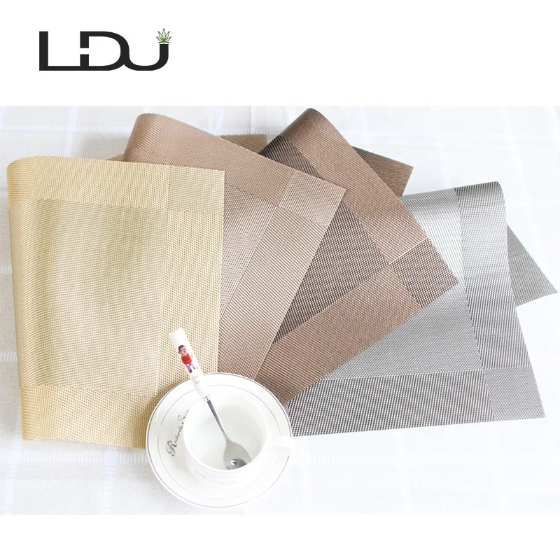 Двойной цвет шить кухня ПВХ теплоизоляция стол место коврик набор