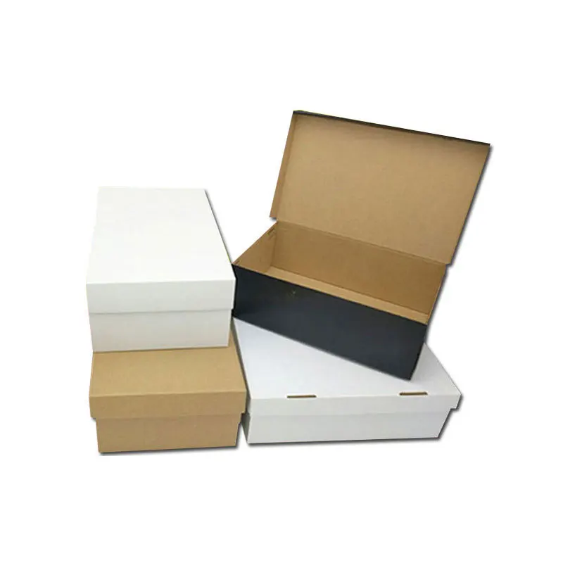 
Custom Cardboard Yeezy Matte Black Shoe Boxes Inserts White Shoes Shine Carton Box 