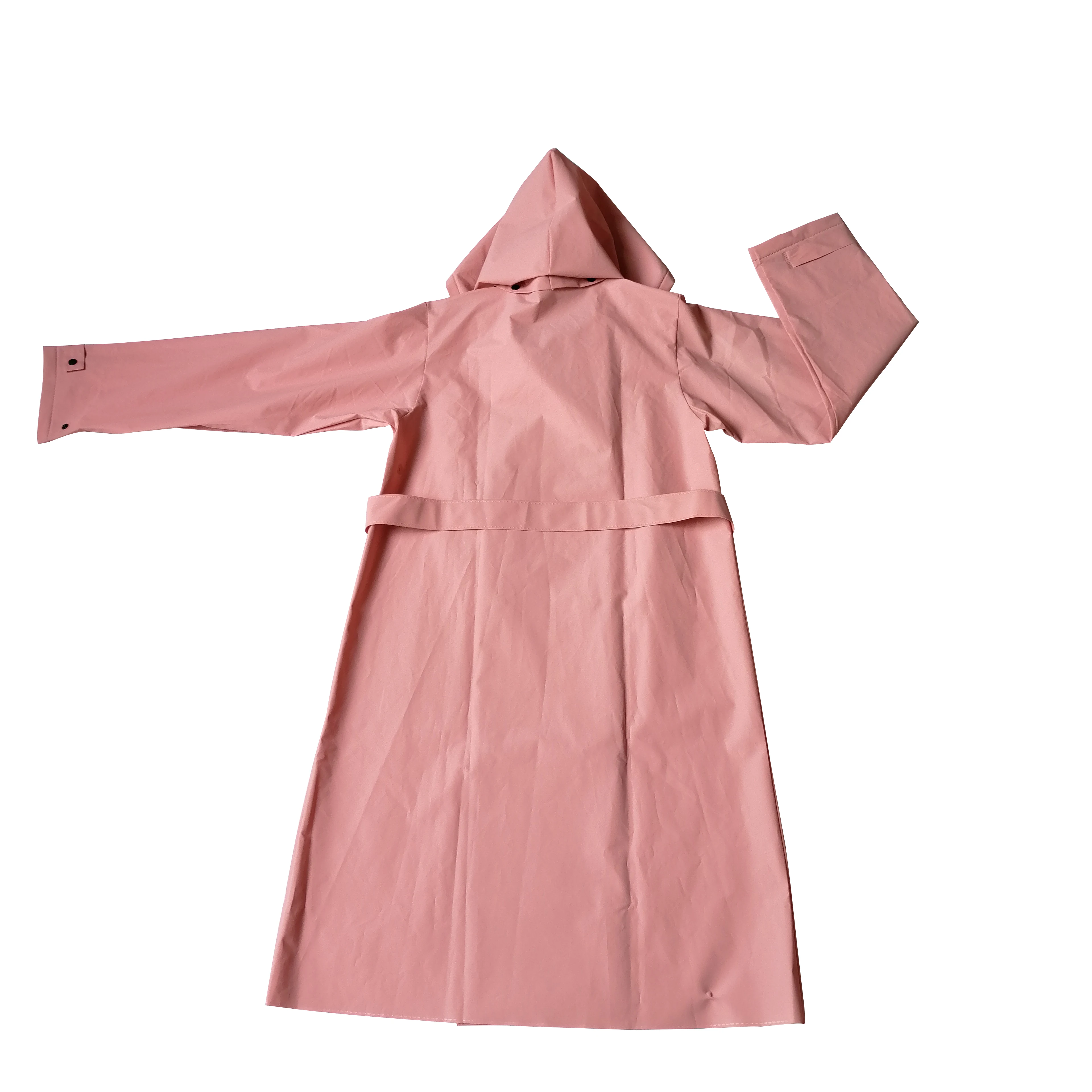 Hot Sale Waterproof Customized Outdoor Long Raincoat for Female