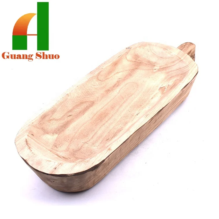 
Serving trays Wooden Home Decoration serving tray wood Candle bowl/Wooden Dough with Handles Decorative Bowl 