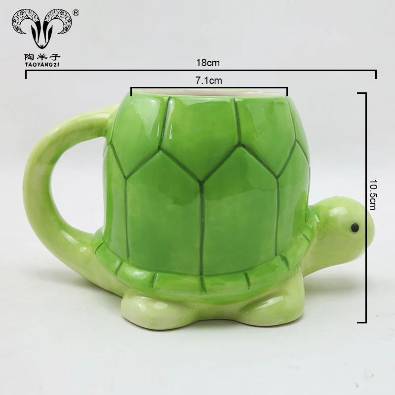 3D creative  animal Green Turtle water mug for gift