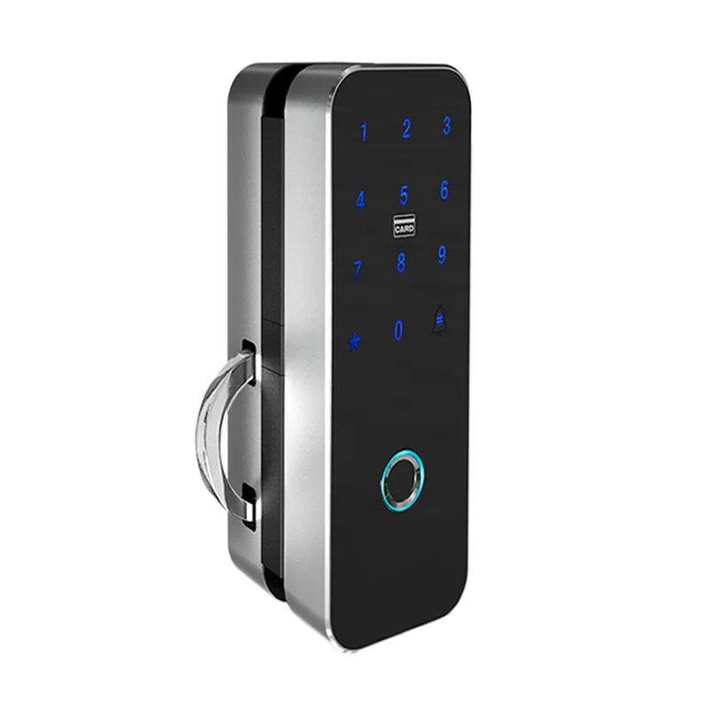 fingerprint door lock for glass door,bluetooths smart glass door lock,remote sliding door lock for security system