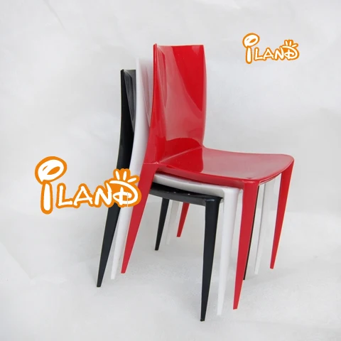 iland miniatures 1:6 Scale Doll Furniture Classic Mini Chair Plastic Doll side Chair black SL021B