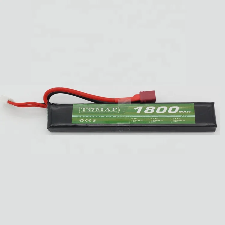 
OEM Brand Toys Model Gun Batteries Pack Rechargeable Li-Polymer 25C 50C 2S 7.4V 1800Ah Rc Lipo Battery For Game Airsoft Battery 