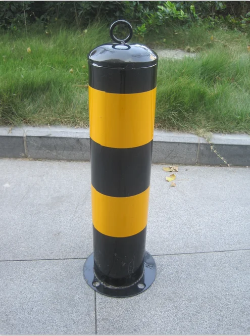 DINGTIAN Traffic Safety Iron Parking Road Bollard Barrier Fixed Road  Barrier