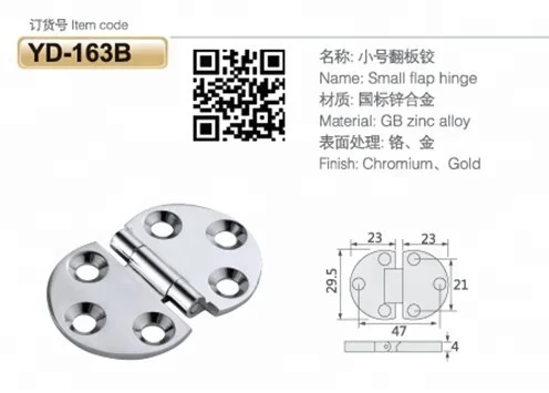 Concealed piano hinges/invisible folding flap table hinges