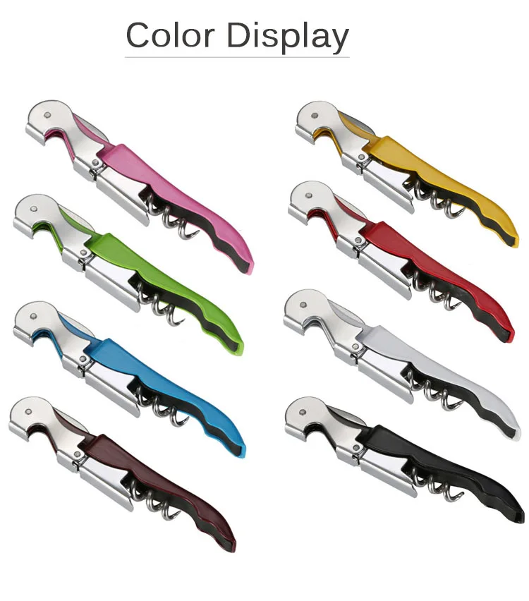 4Pcs Stainless Steel Wine Tool Kit Bottle Opener Corkscrew Set With Wine Stopper Pourer Drip Ring