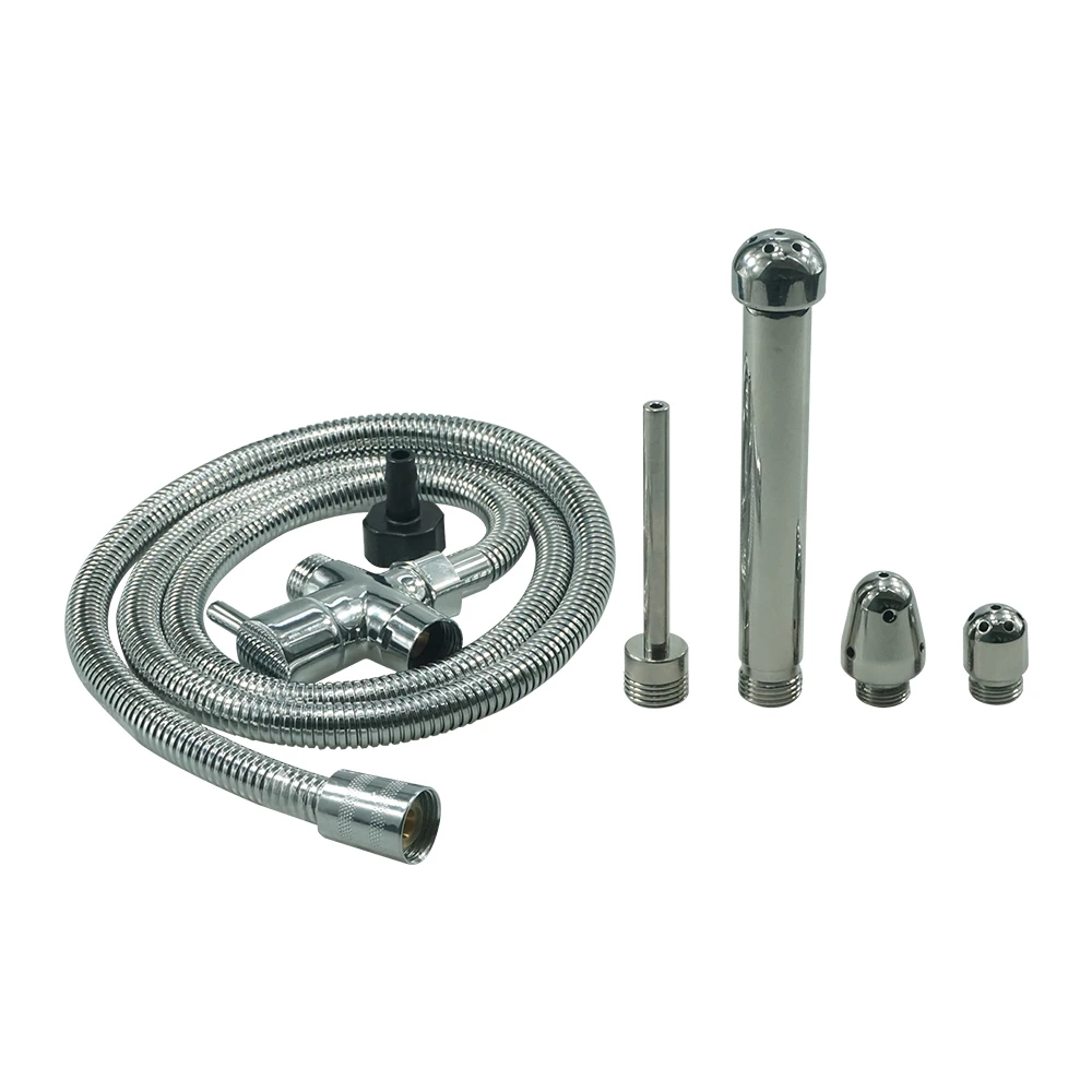 stainless steel Enema set Shower butt cleaning kit System Bathroom Anal douche Sex Toys