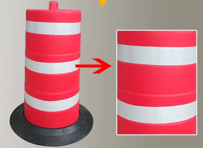 Барабан дорожного движения PE 120 см резиновый базовый барьер дорожного движения