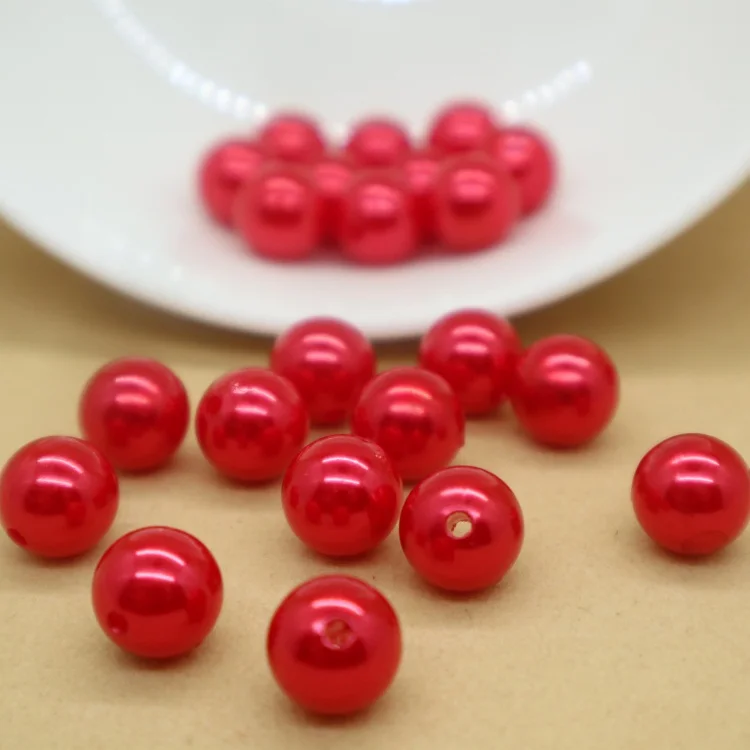 Hot sale 8mm round abs plastic pearls for decoration