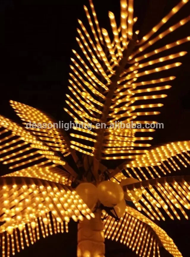 Outdoor Artificial Palm Trees with Solar Lights
