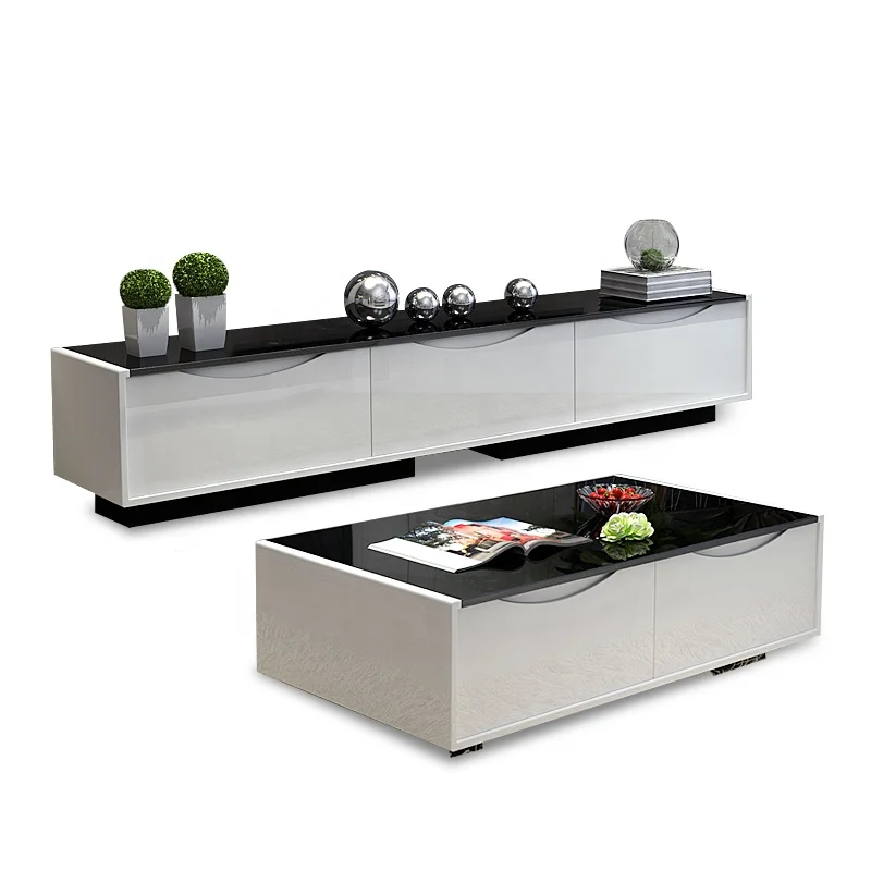 Factory wholesale price high gloss MDF TV cabinet with drawers modern Design for Living Room Television Hot sale Scandinavian