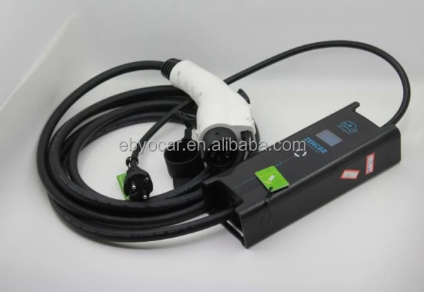 
ev charging connector J1772 or IEC 62196 Adjustable 16A evse with schuko 5m cable 