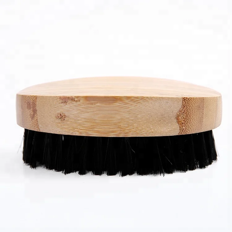 Black boar bristle and bamboo beard brush