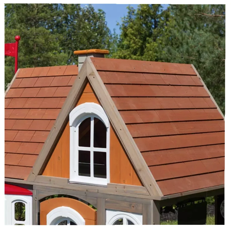 
Custom Collins Kids Wooden Playhouse Outdoor Garden Cottage Playhouse With Kitchen Toy Play Set 