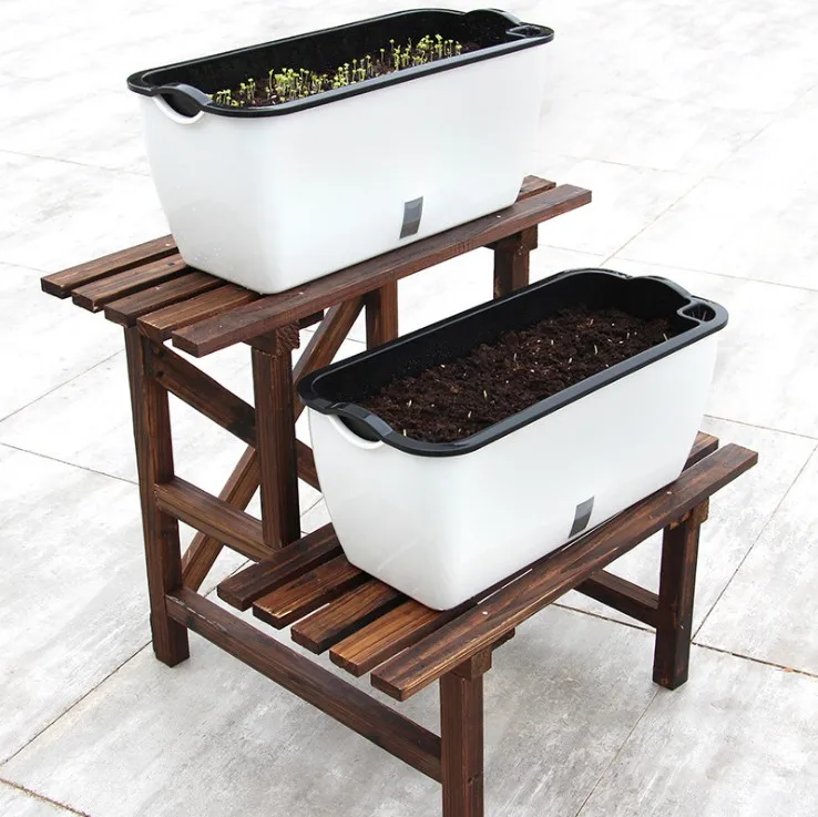 medium size self watering planter pot balcony flower pot automatic lazy pot