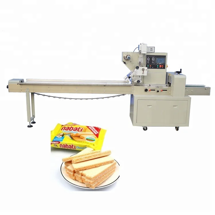 JB-250X Automatic Soft Candy Cake Little Sticky Products Tableware Toy Hardware Bottom Film Pillow Packing Machine