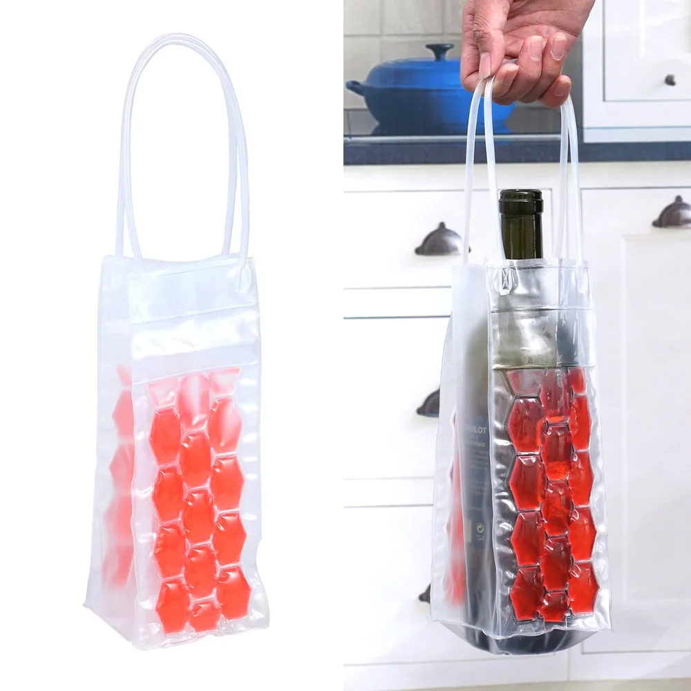 Chilling Cooler Beer Cooling Gel Holder Carrier Wine Bottle Freezer Bag