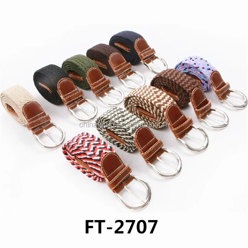 colorful kids elastic braided belt - children golf braided belts