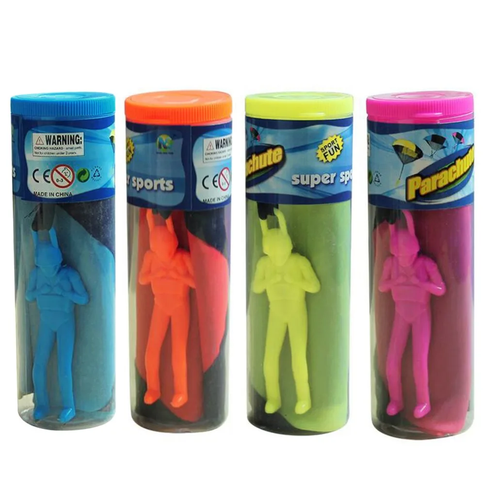 Mini Hand Throwing Parachute Outdoor Sports Fly Toy Educational Kids Playing Soldier Parachute Toy