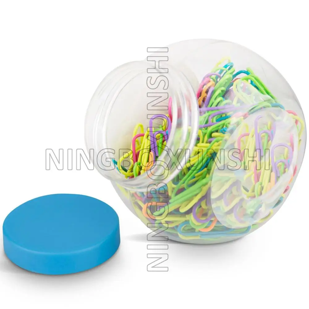 Cheap mini size office supplies table see-through PP Plastic candy vase screw up lid paper document file note clip organizer