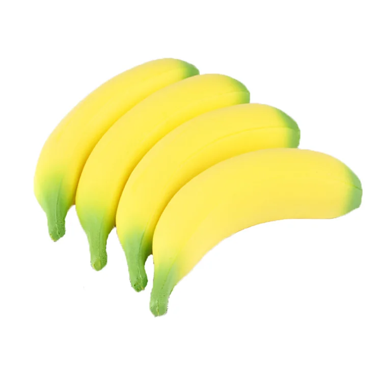  Прямая продажа с фабрики оптовая искусственные фрукты мягкие сжимаемые игрушки дешевая игрушка-банан