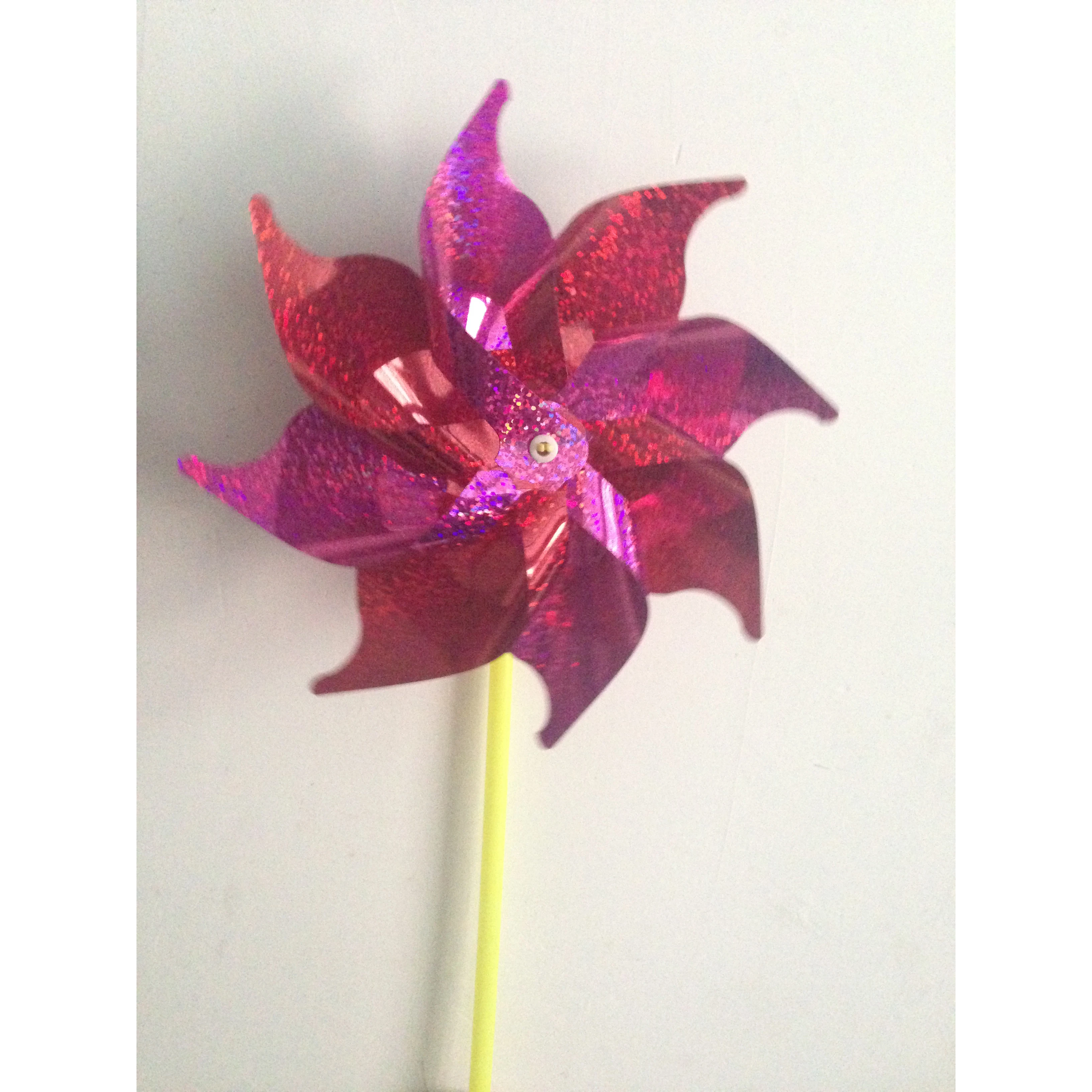 PET decoration windmill with stick handle