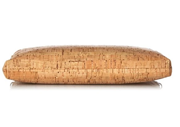 Boshiho clutch purse with wrist strap & PU braided decoration leather hand cork bag