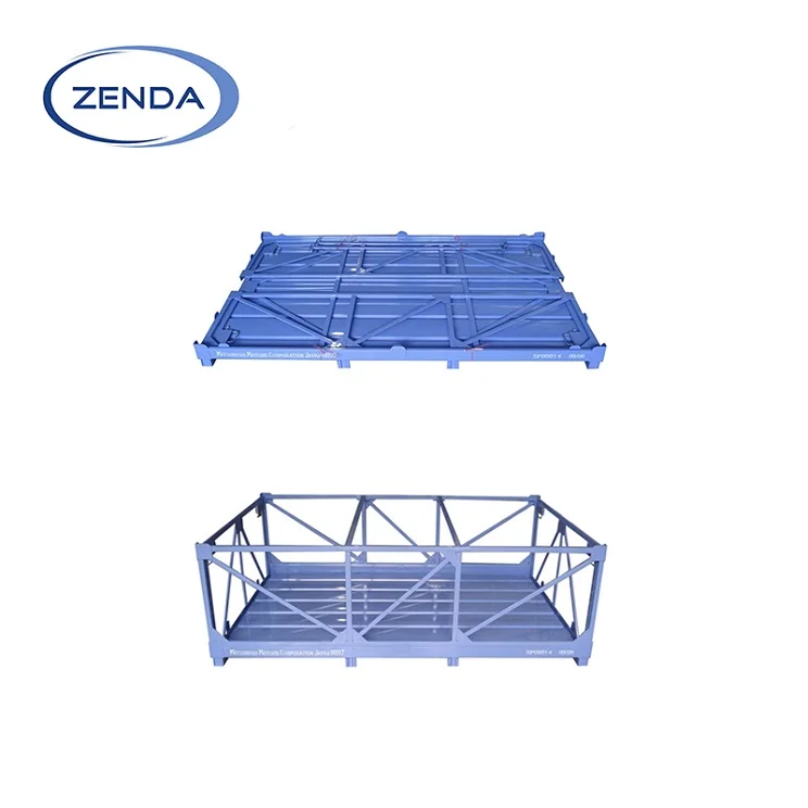 Промышленные Складные штабелирование оцинкованной евро металлической стальной проволочной сетки поддон клетка