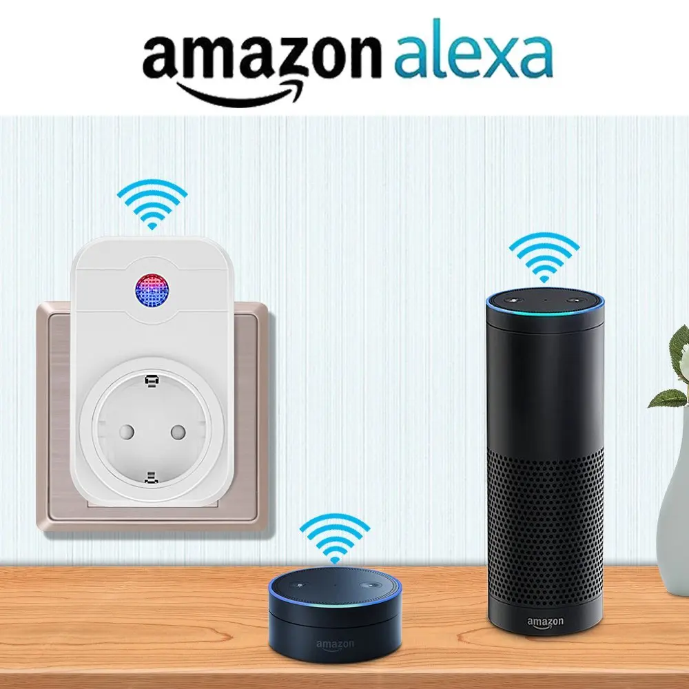 Tuya app wireless outlet smart Wifi socket for Alexa energy monitor smart plug