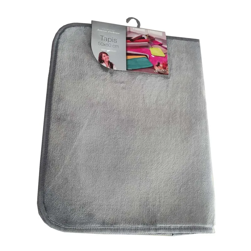 Factory Sale Comfort 100% Polyester Fabric Drop Molding Non-slip Flannel Floor Mat