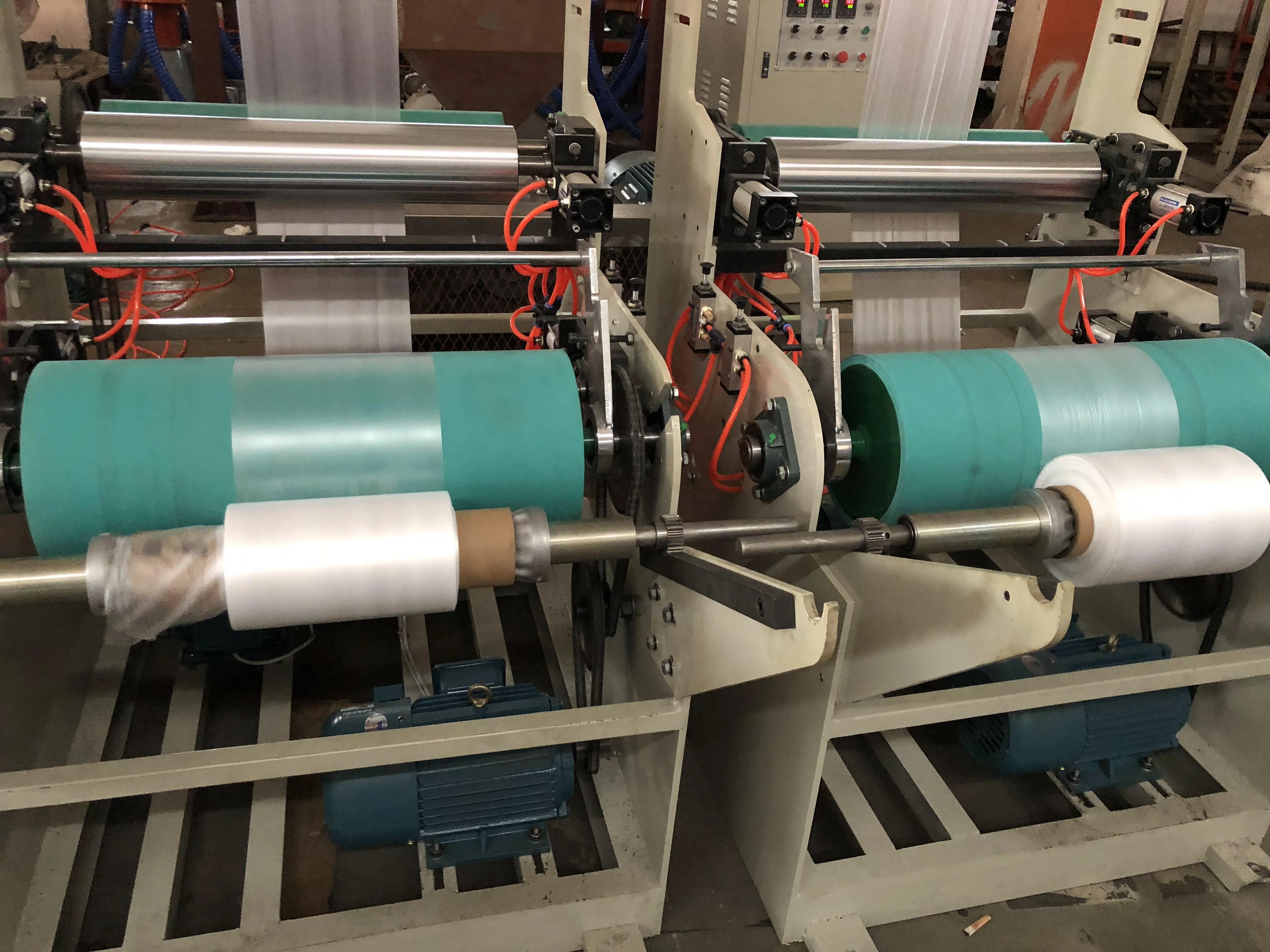 T-shirt Bag Double Die Head Automatic Polythene Film Blowing Machine