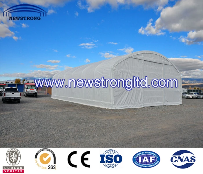 Tarpaulin Fabric Cover Metal Frame Storage Building