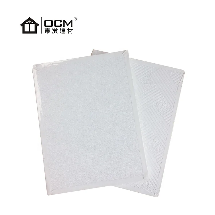 Project Use Insulation PVC Decorative Laminated Suspended Gypsum Wall Board Ceiling Tiles