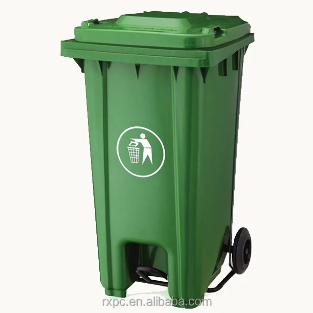 Plastic Garbage Wheelie Bin with Foot Pedal in stork