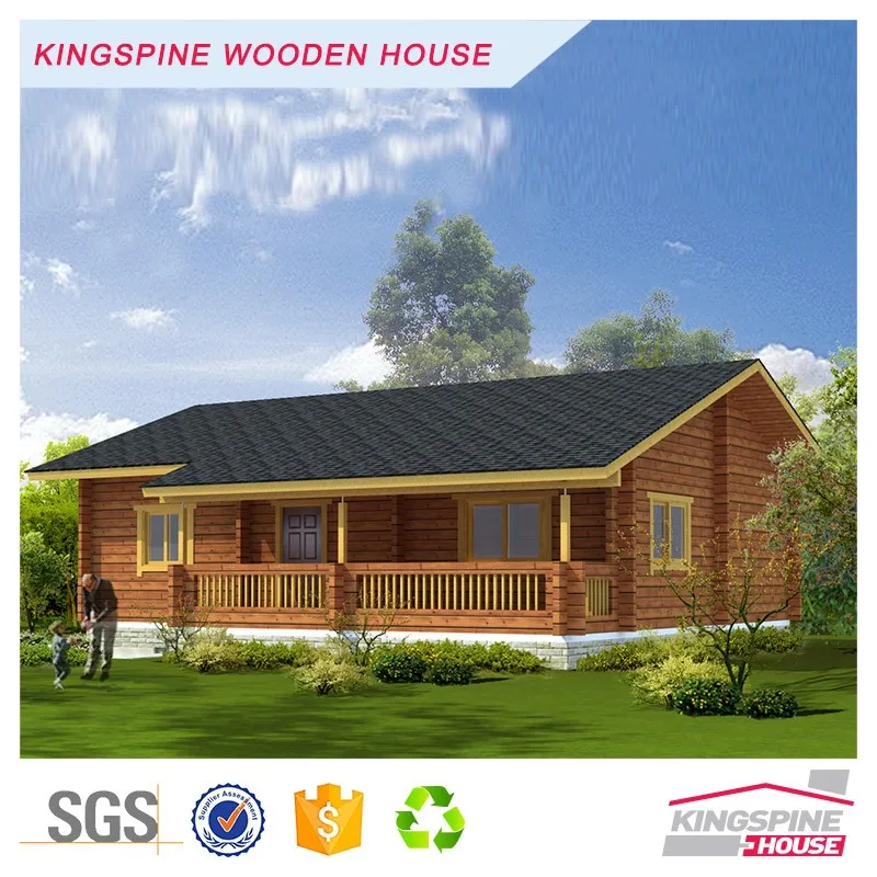 
Popular Luxury Wood Cabin Prefabricated Wood House Kit Beach Villa House KPL-014 