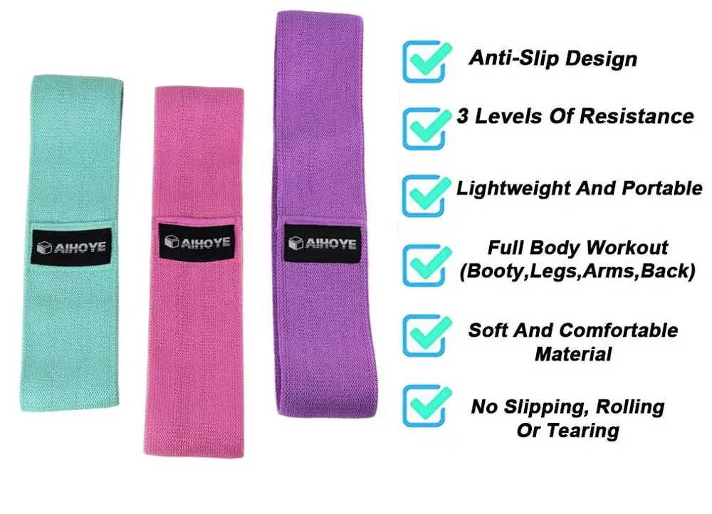 Free Sample Hot Sell Resistance Band With Non- Slip Rubber Straps