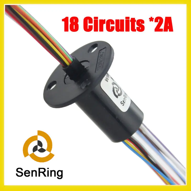Electrical power contacts 18 circuits each 2A of Capsule slip ring OD12.5mm