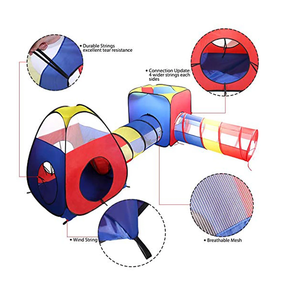 4 in 1 pop up children toddler play tents ball pits house kids tent play tunnel kid play tent