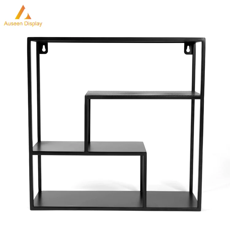 
Light duty metal home furniture wall rack and shelf for storage and display 