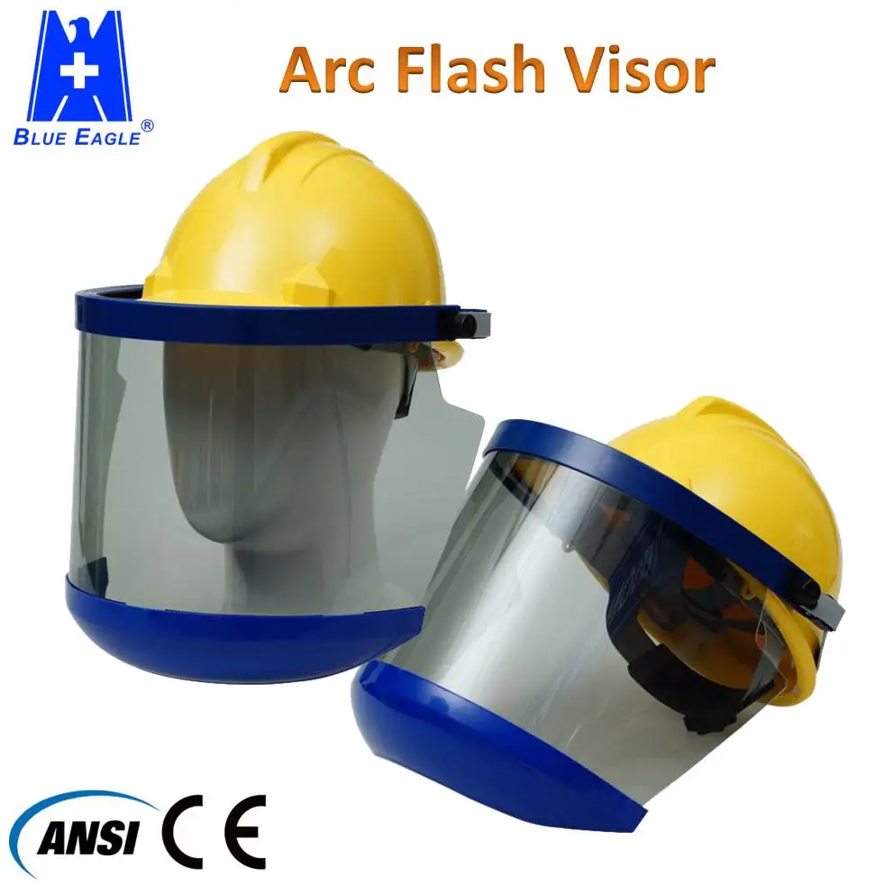 Blue Eagle Arc Flash Protection Safety Helmet Visor With Chin Guard