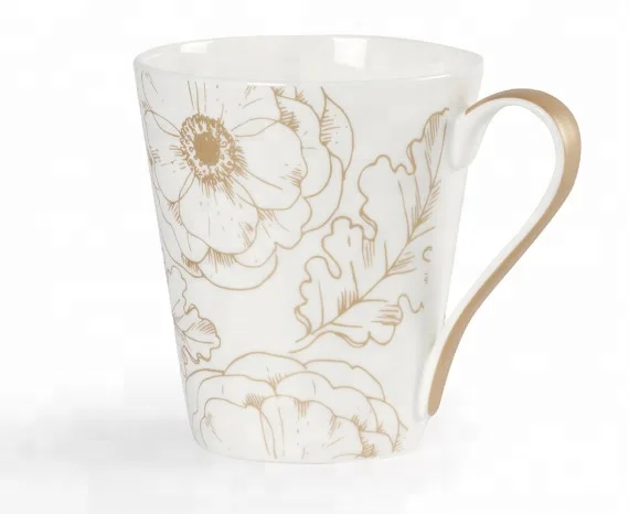 2018 модный горячий продавать в Великобритании 16 унц. ций большой керамический с золотом кружка