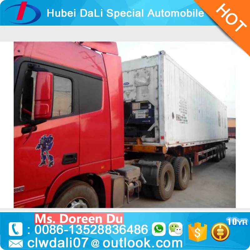 New  Dongfeng refrigerated semi trailer thermo king refrigerator truck