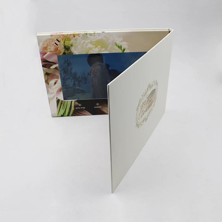 TFT 10inch LCD Screen Invitation Lcd Video Greeting Card Digital Video wedding book