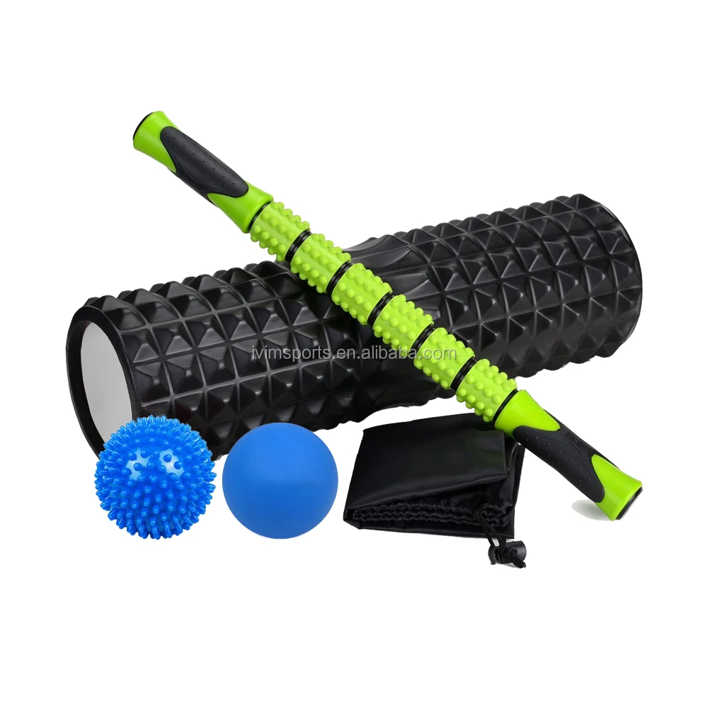 
foam roller set with massage stick and massage balls 