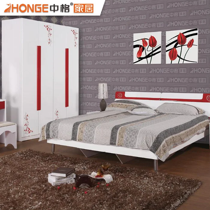 Cheap Chinese Furniture white high gloss bedroom furniture